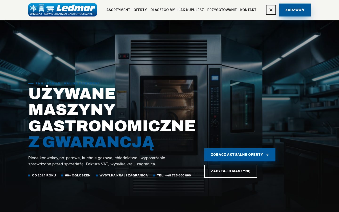 Ledmar — maszyny gastronomiczne (realizacja klienta)