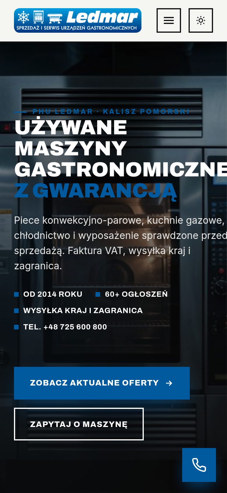 Wersja mobilna: Ledmar — maszyny gastronomiczne
