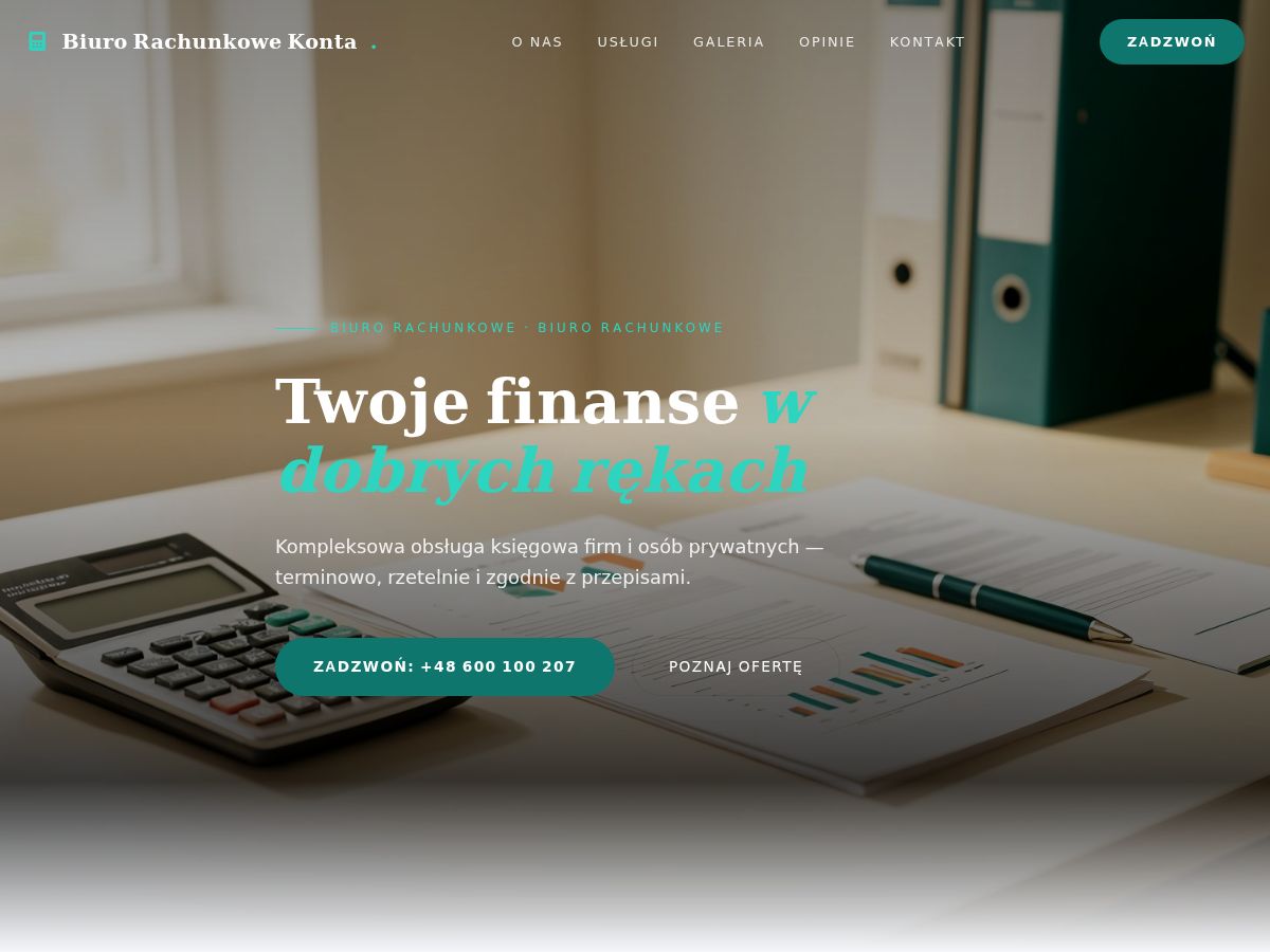Szablon strony: Biuro rachunkowe — WebSimply