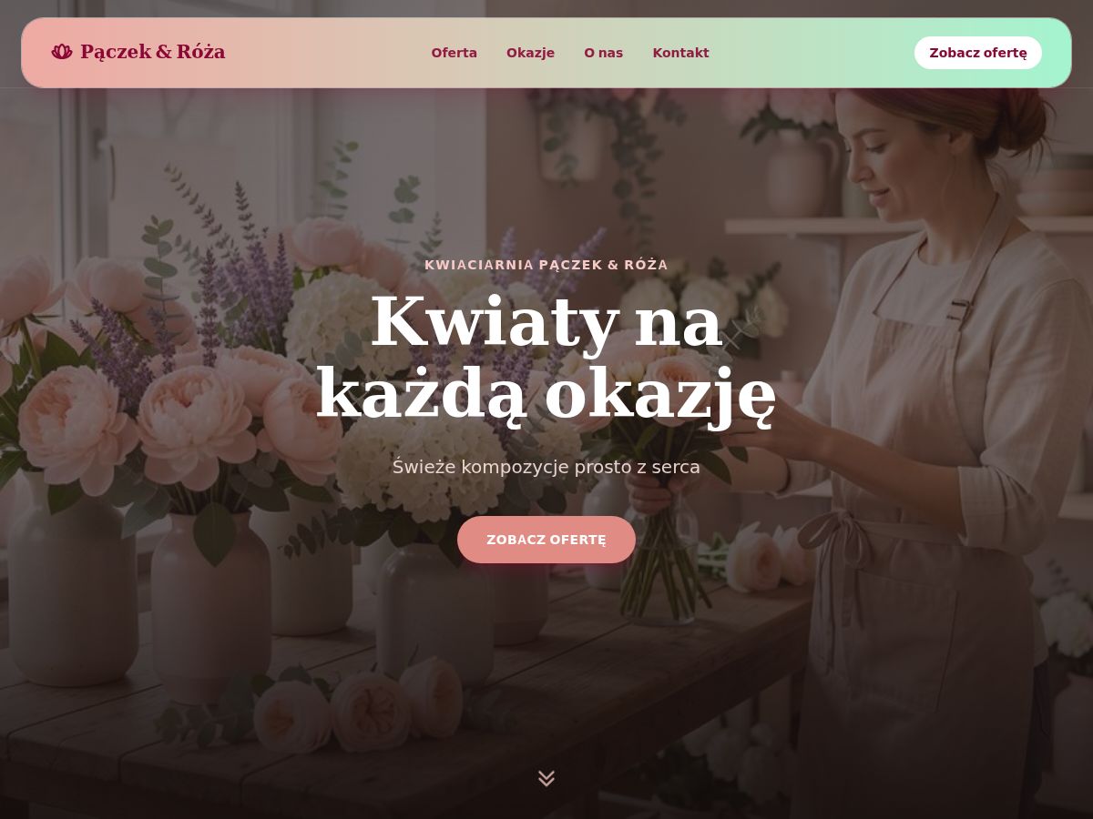 Szablon strony: Kwiaciarnia — WebSimply