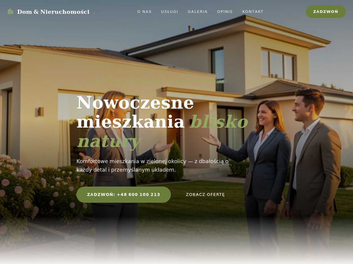 Szablon strony: Osiedle deweloperskie — WebSimply