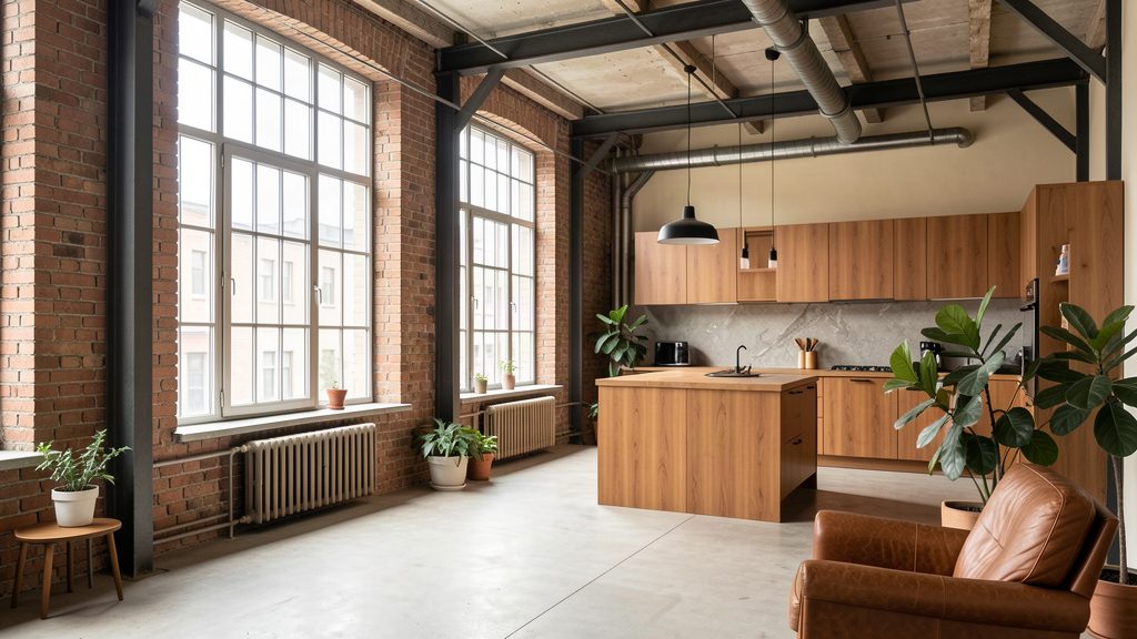 Loft Stare Miasto — wnętrze loftu w centrum Poznania